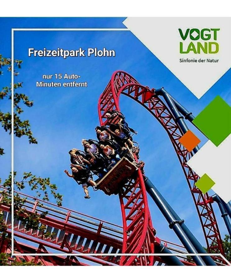 Ferienwohnung "Blick Mylau" - Naehe Freizeitpark Plohn & Weltgroesster Ziegelsteinbruecke رايشنباخ إم فوغتلاند المظهر الخارجي الصورة