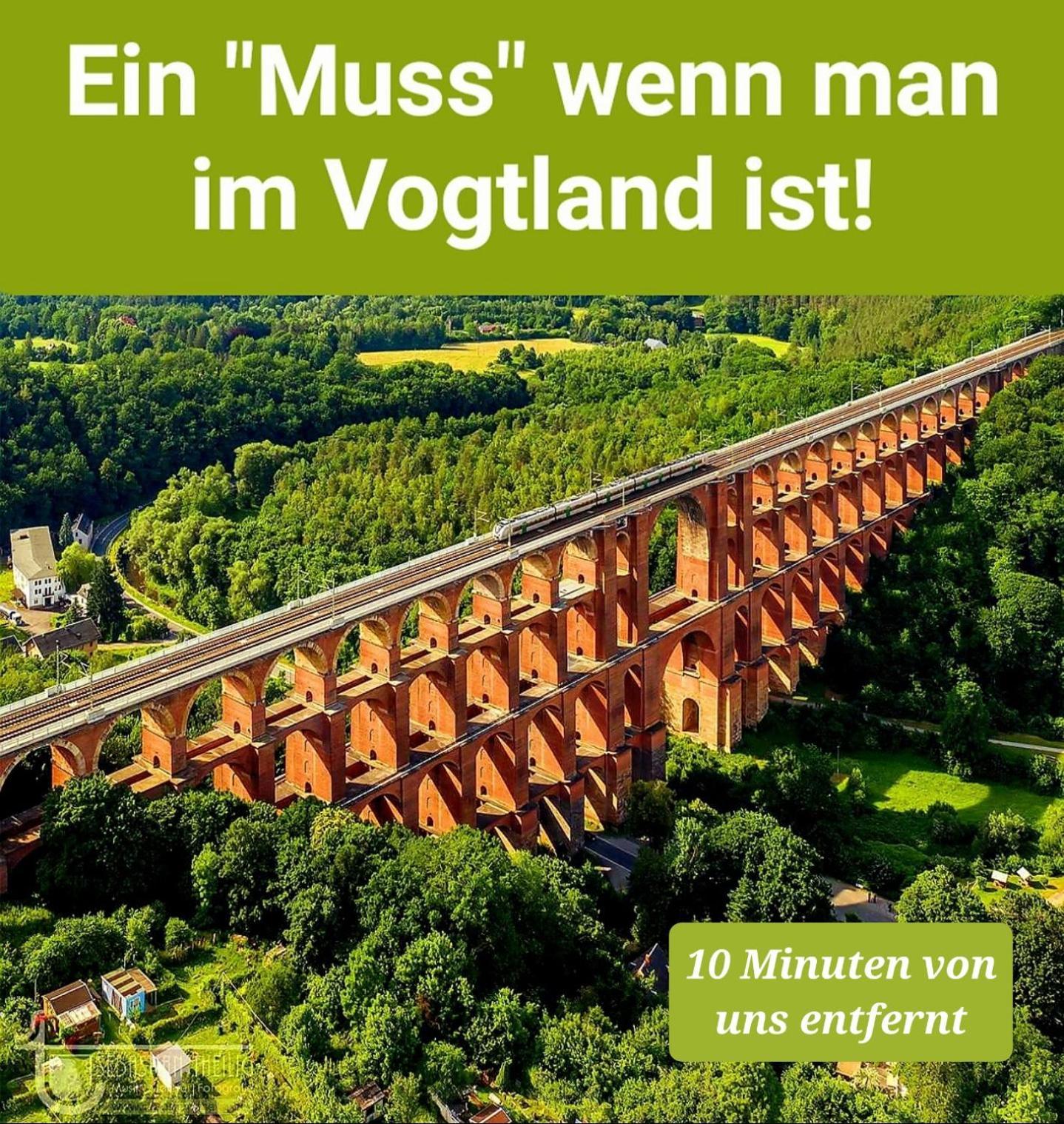 Ferienwohnung "Blick Mylau" - Naehe Freizeitpark Plohn & Weltgroesster Ziegelsteinbruecke رايشنباخ إم فوغتلاند المظهر الخارجي الصورة