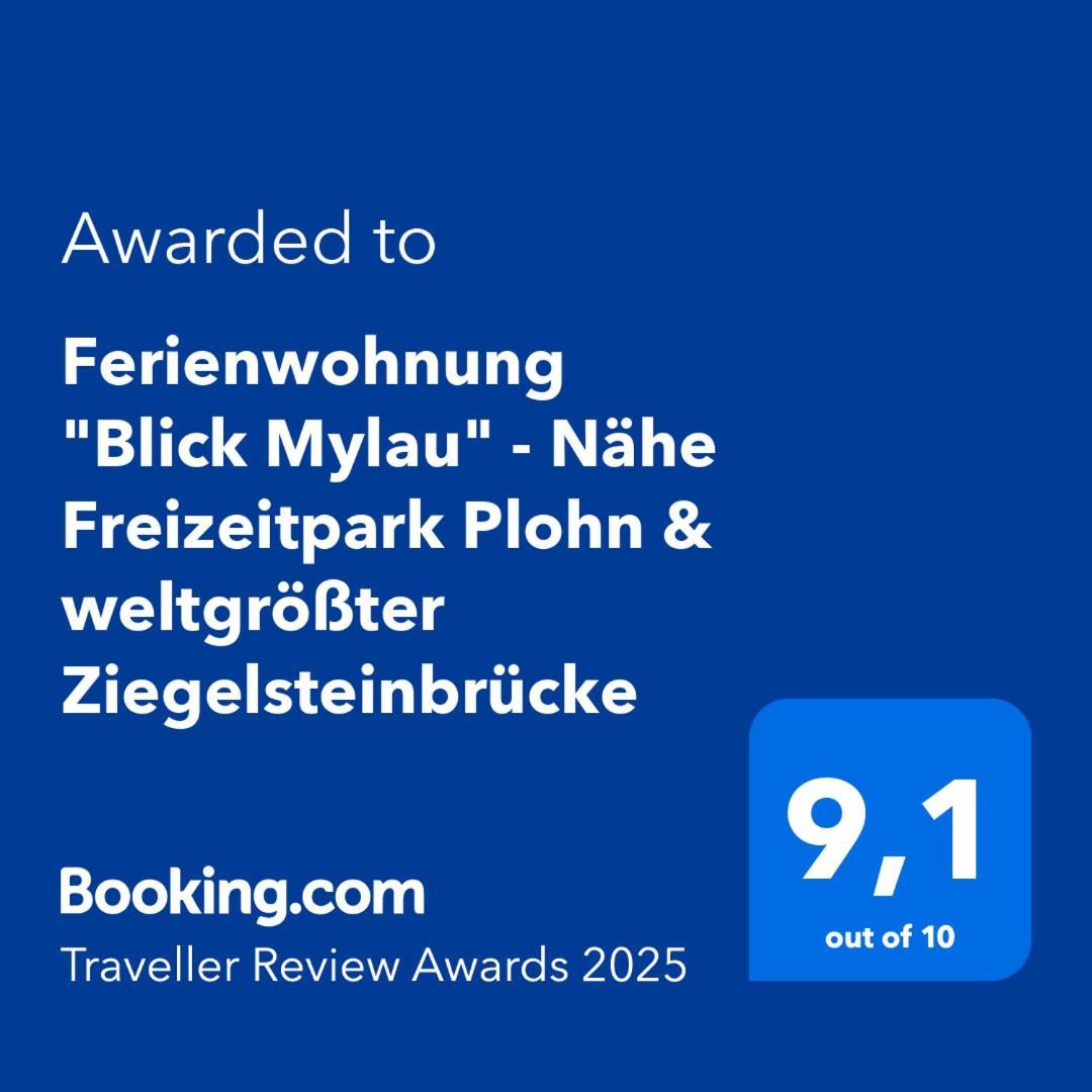 Ferienwohnung "Blick Mylau" - Naehe Freizeitpark Plohn & Weltgroesster Ziegelsteinbruecke رايشنباخ إم فوغتلاند المظهر الخارجي الصورة